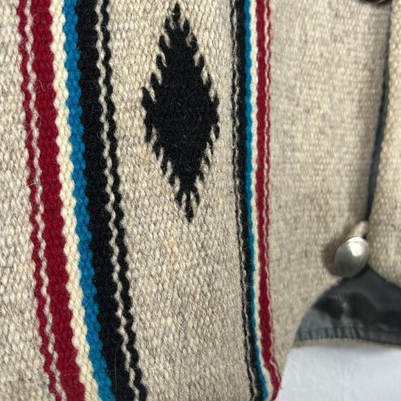 🔥🔥 Vintage CHIMAYOWEAVERS C.T.A. Native American Hand Weaved Aztec Western VES - Picture 3 of 10